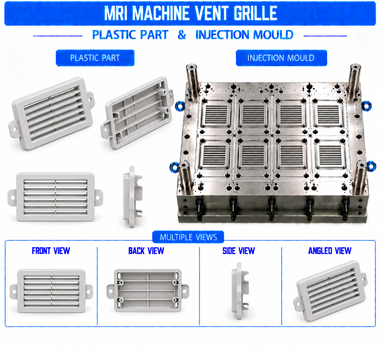 MRI Machine Plastic Vent Grille Mould and Moulding Services